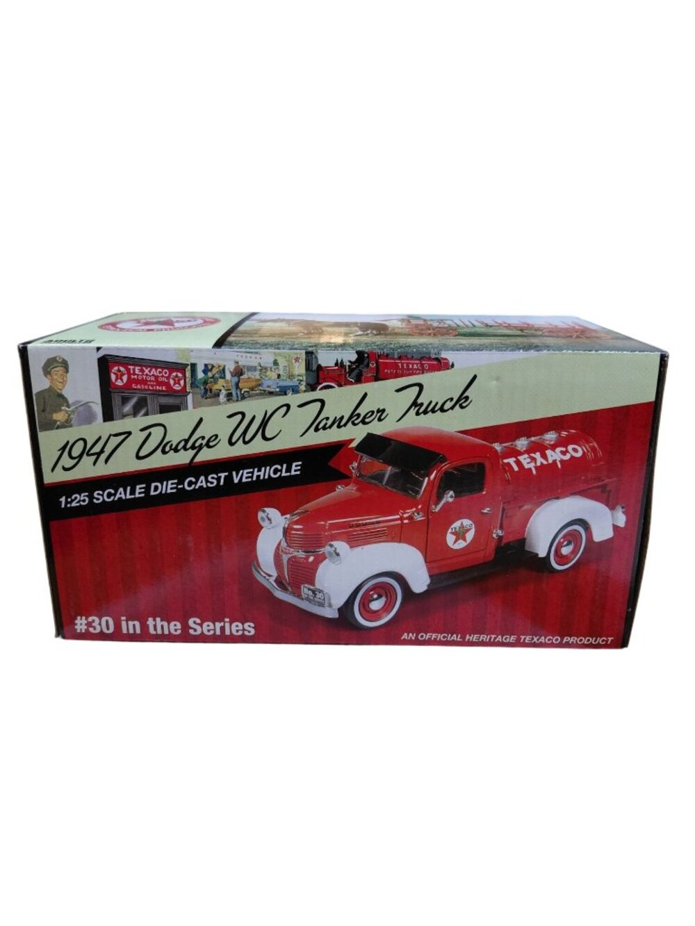 NIB 1947 Dodge WC Texaco Tanker Truck 1:25 Die-Cast Coin Bank #30 In Series